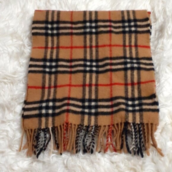 Vtg Burberry Lambswool Scar - Picture 1 of 8